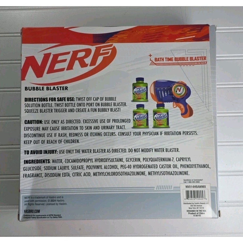 Nerf BATH TIME BUBBLE BLASTER 3 Bottles of Bubble Soap NEW! - Picture 2 of 3